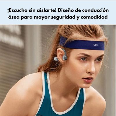 Imagen 2 del producto Audifonos Deportivos Conducción Ósea IPX4 13h BE13 Negro Negro