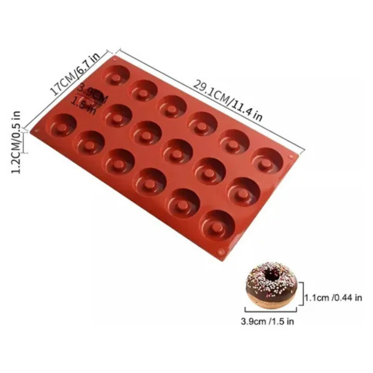 GENERICO - Moldes 18 Espacios Mini Donas