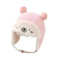 PUNTO STORE - Gorro Para Bebe Con Cubre Orejas Osito Rosado - Shopyclick