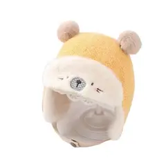 PUNTO STORE - Gorro Para Bebe Con Cubre Orejas Osito Amarillo - Shopyclick