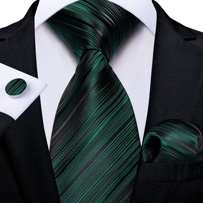 SN SONEC - Set Corbata Hombre Seda con Pañuelo Colleras Modelos Multitono En Caja