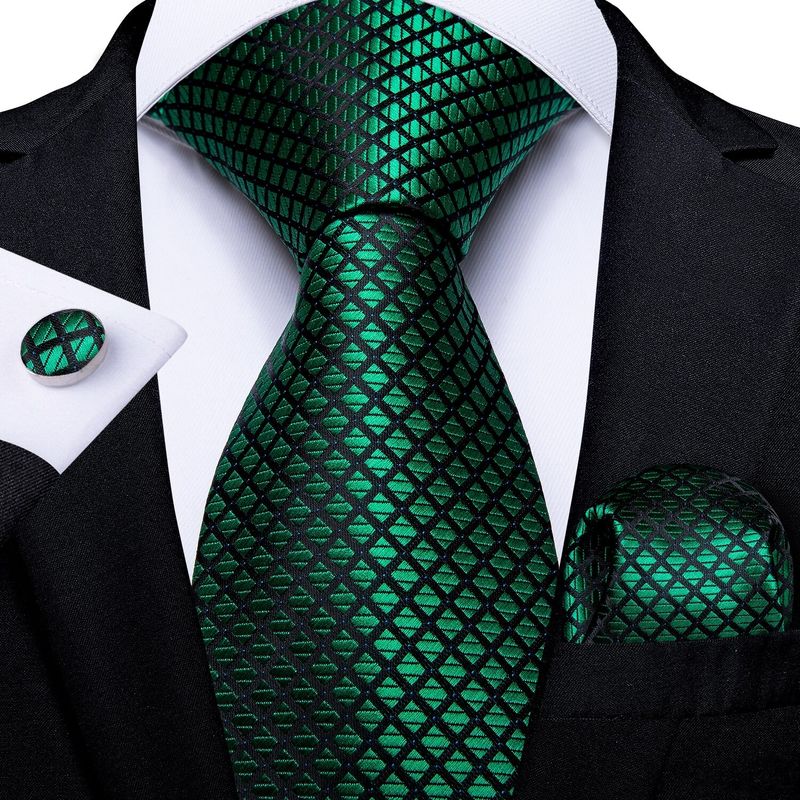SN SONEC - Set Corbata Hombre Seda con Pañuelo Colleras Modelos Multitono En Caja