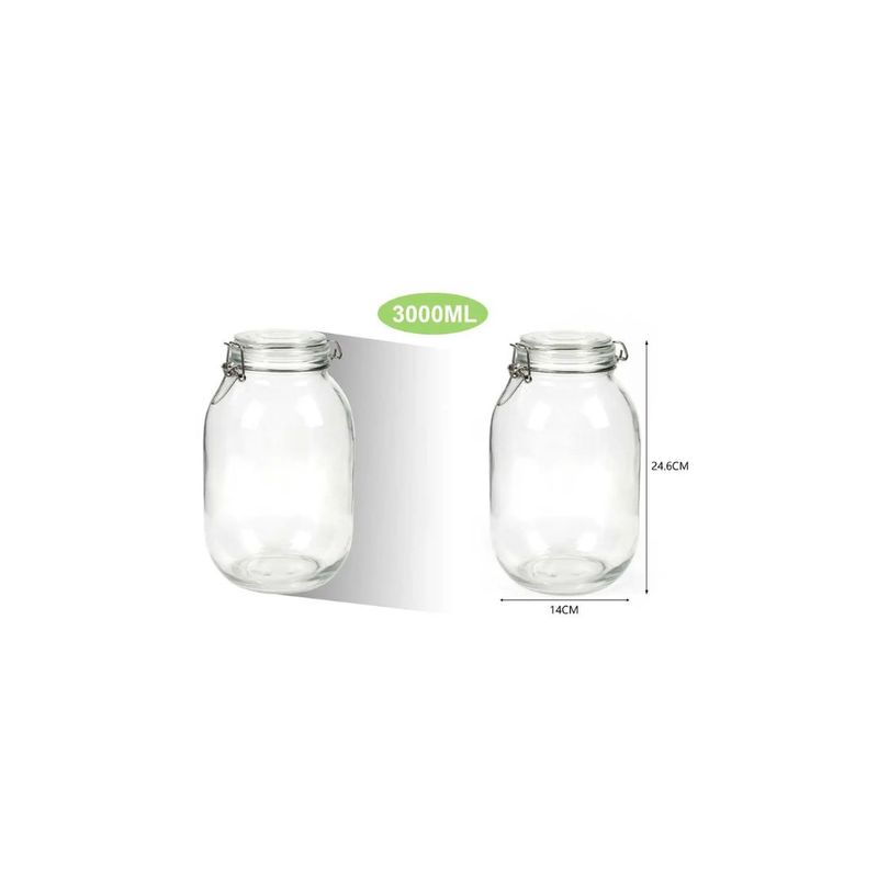 GENERICO - FRASCO HERMETICO DE VIDRIO 3000ML