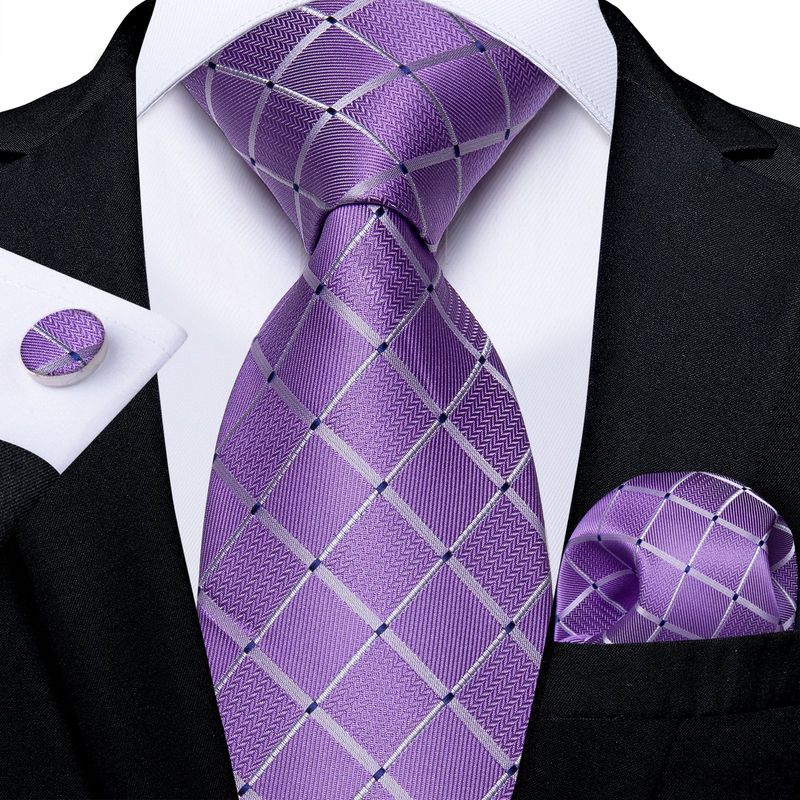 SN SONEC - Set Corbata Hombre Seda con Pañuelo Colleras Modelos Multitono En Caja