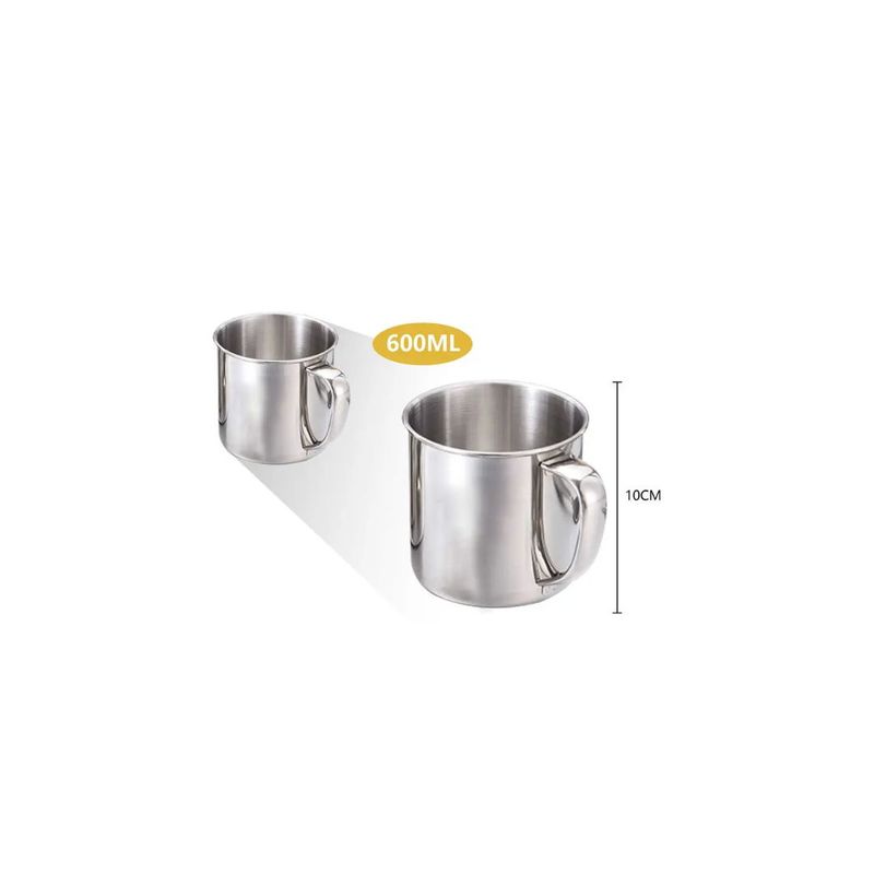 GENERICO - TAZA DE ACERO INOXIDABLE 600ML