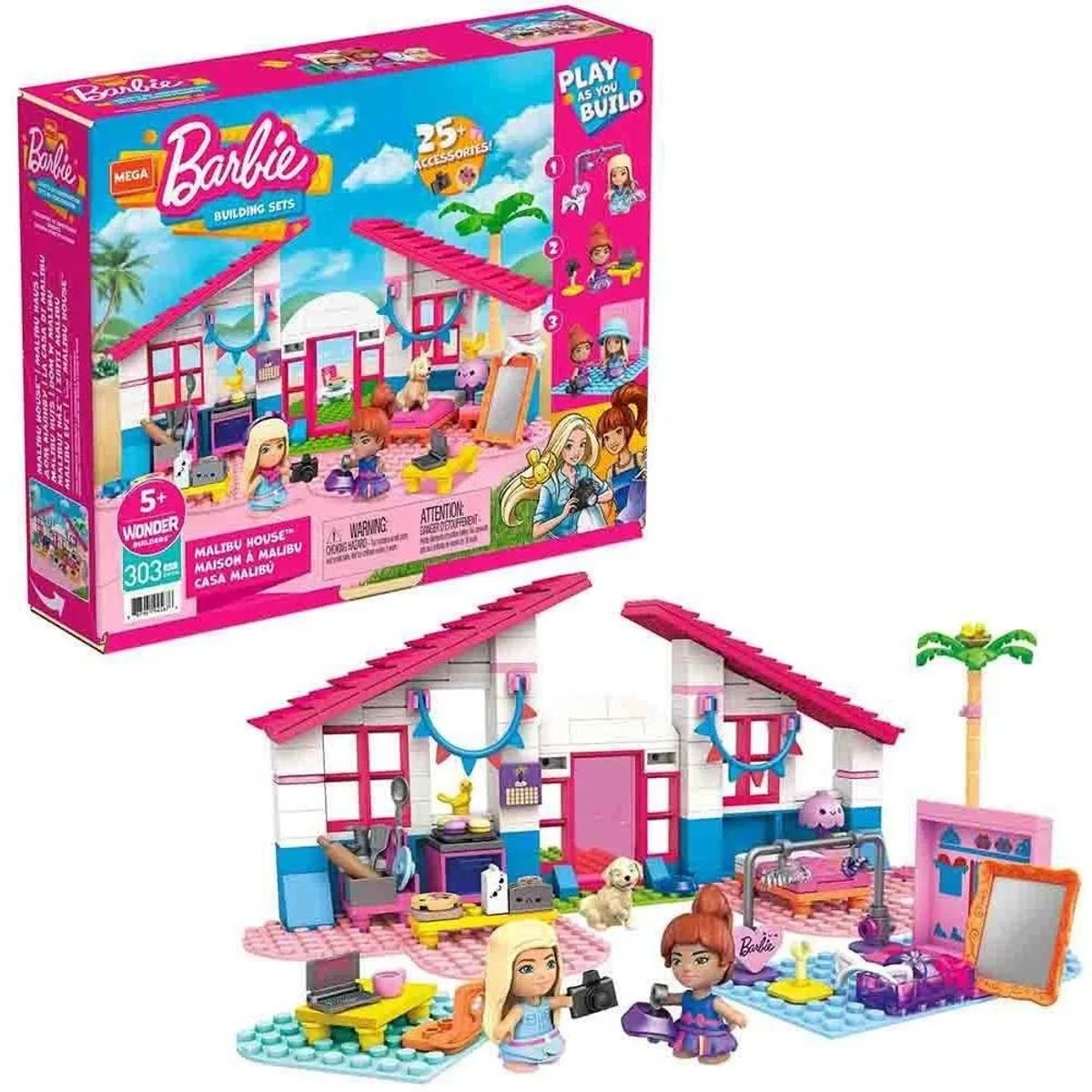 BARBIE - Casa Malibú Barbie juego de bloques Mega construx