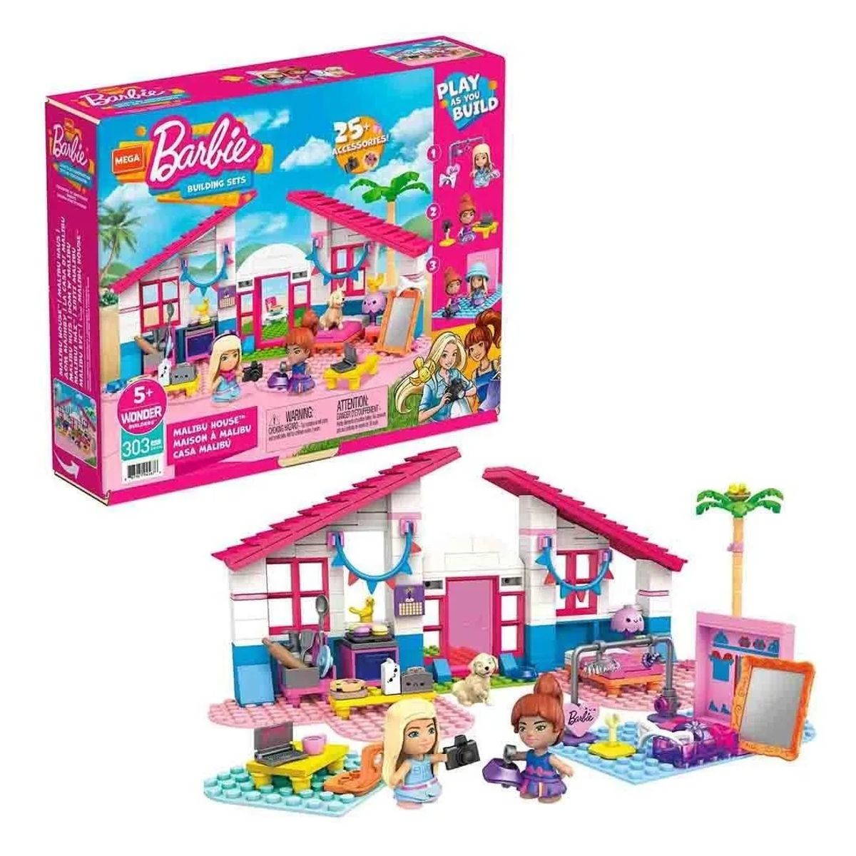 BARBIE - Casa Malibú Barbie juego de bloques Mega construx