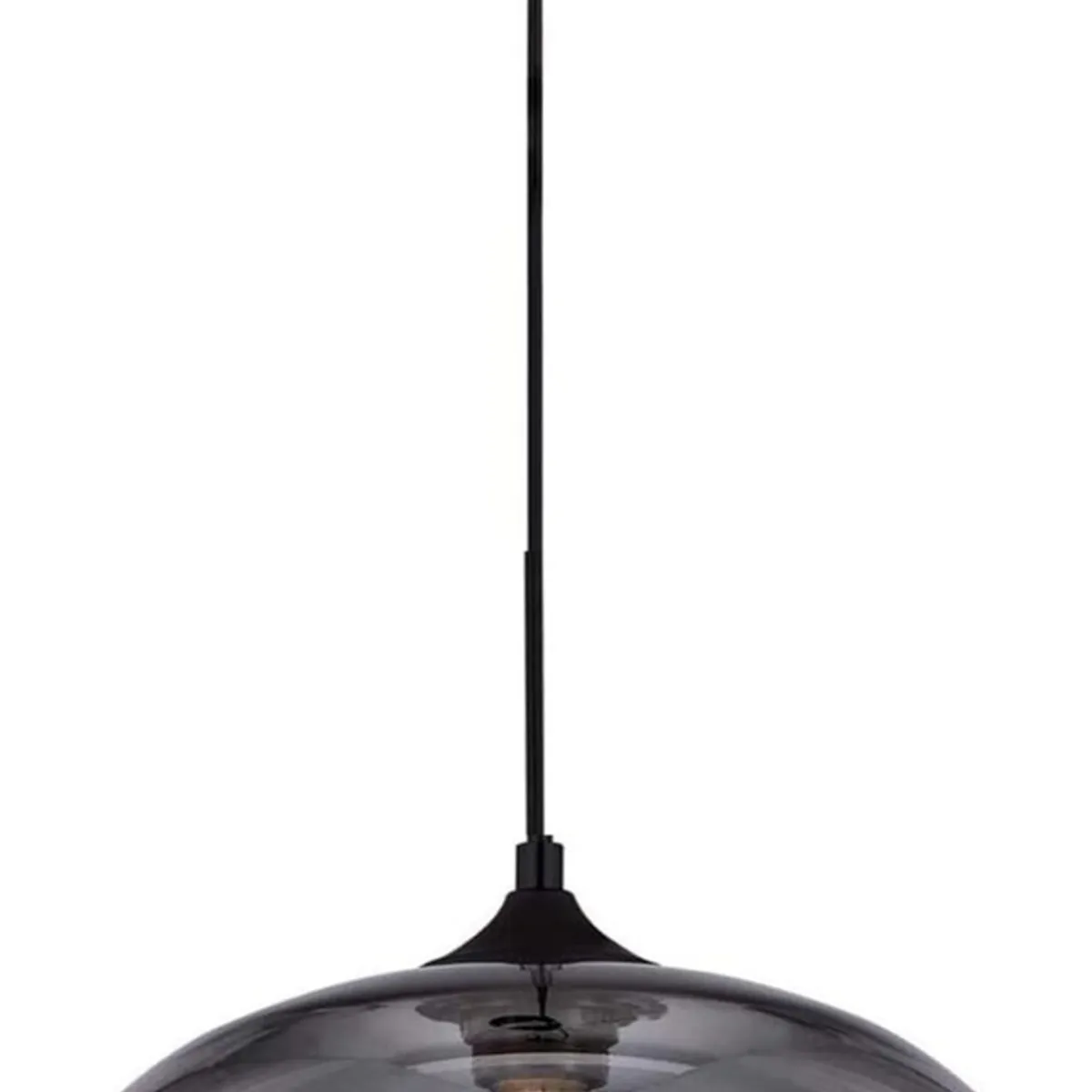 HOME NEAT - Lámpara Colgante de Vidrio 28 cm Vintage - Gris