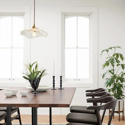 Imagen 2 del producto Lámpara Colgante 30 cm de Vidrio en Forma de Flor - Claro