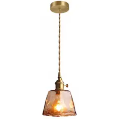HOME NEAT - Lámpara de Techo Vintage Colgante 11 cm Vidrio