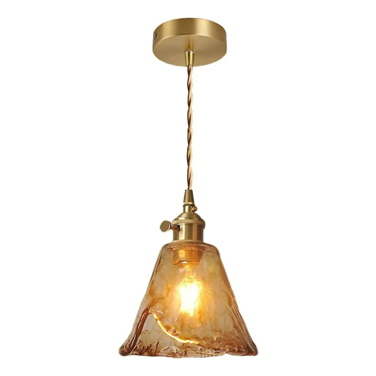 HOME NEAT - Lámpara de Techo Vintage Colgante 15 cm Vidrio