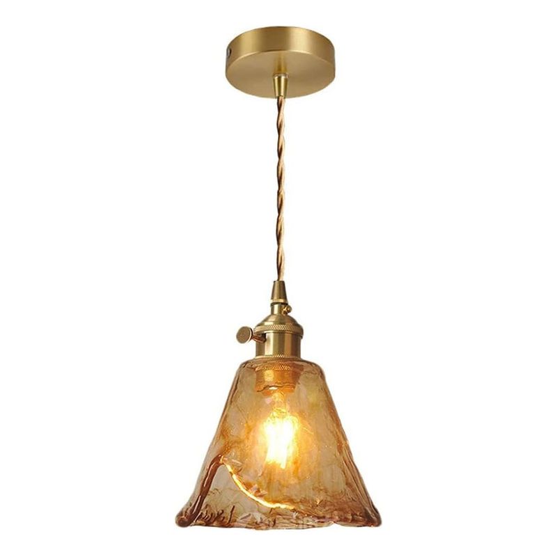 HOME NEAT - Lámpara de Techo Vintage Colgante 15 cm Vidrio