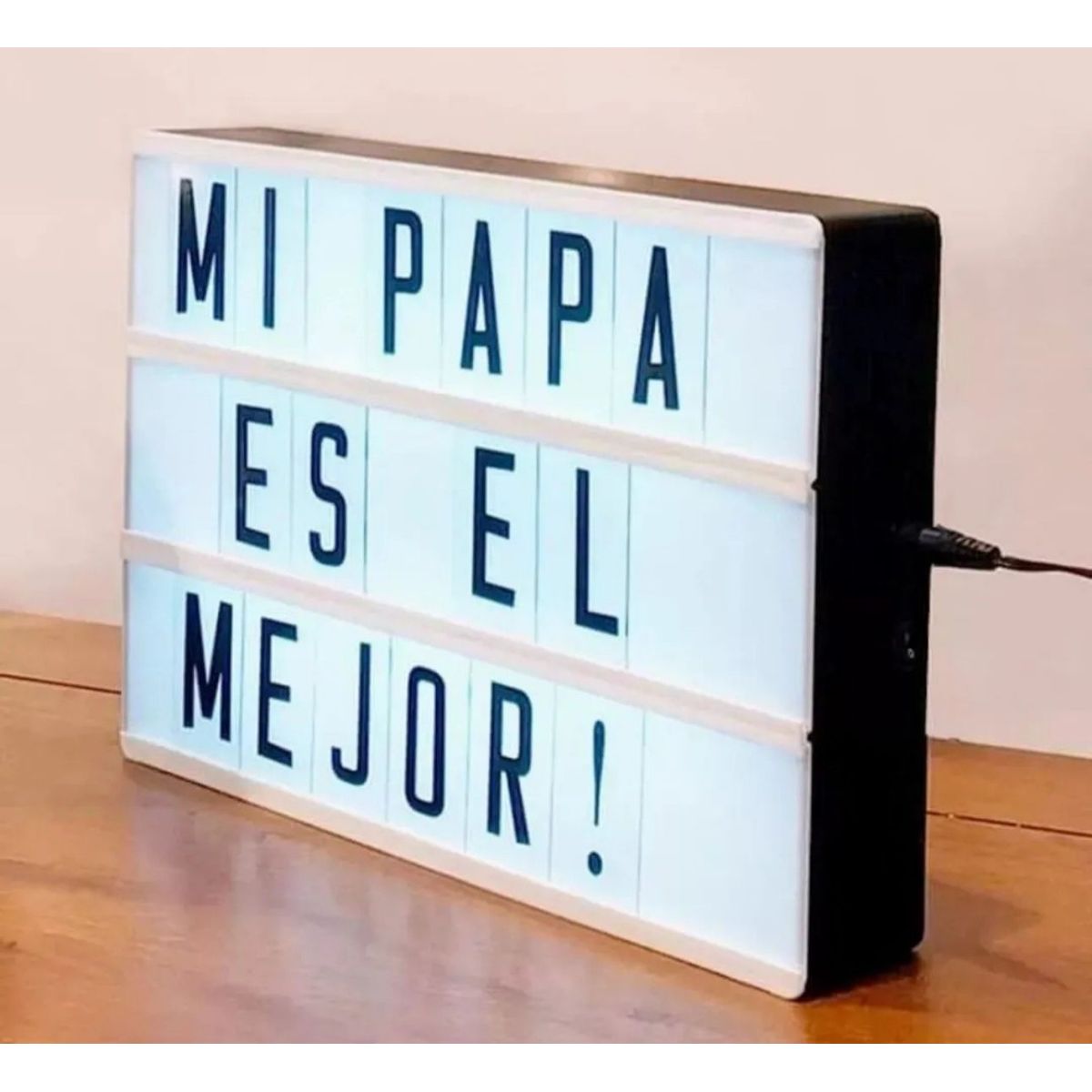 GENERICO - Pizarra A4 Caja De Luz Led Lightbox Con Letras Y Emojis