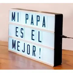 GENERICO - Pizarra A4 Caja De Luz Led Lightbox Con Letras Y Emojis.