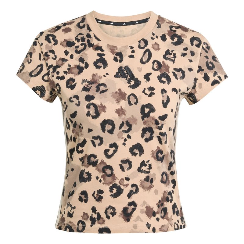 ADIDAS - Polera con las 3 Tiras en Estampado Animal Print