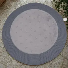 HOMESTAR - Alfombra Redonda Gris 80 cm