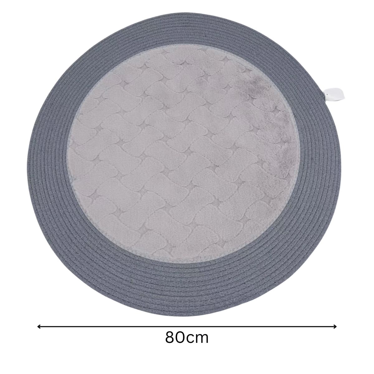 HOMESTAR - Alfombra Redonda Gris 80 cm