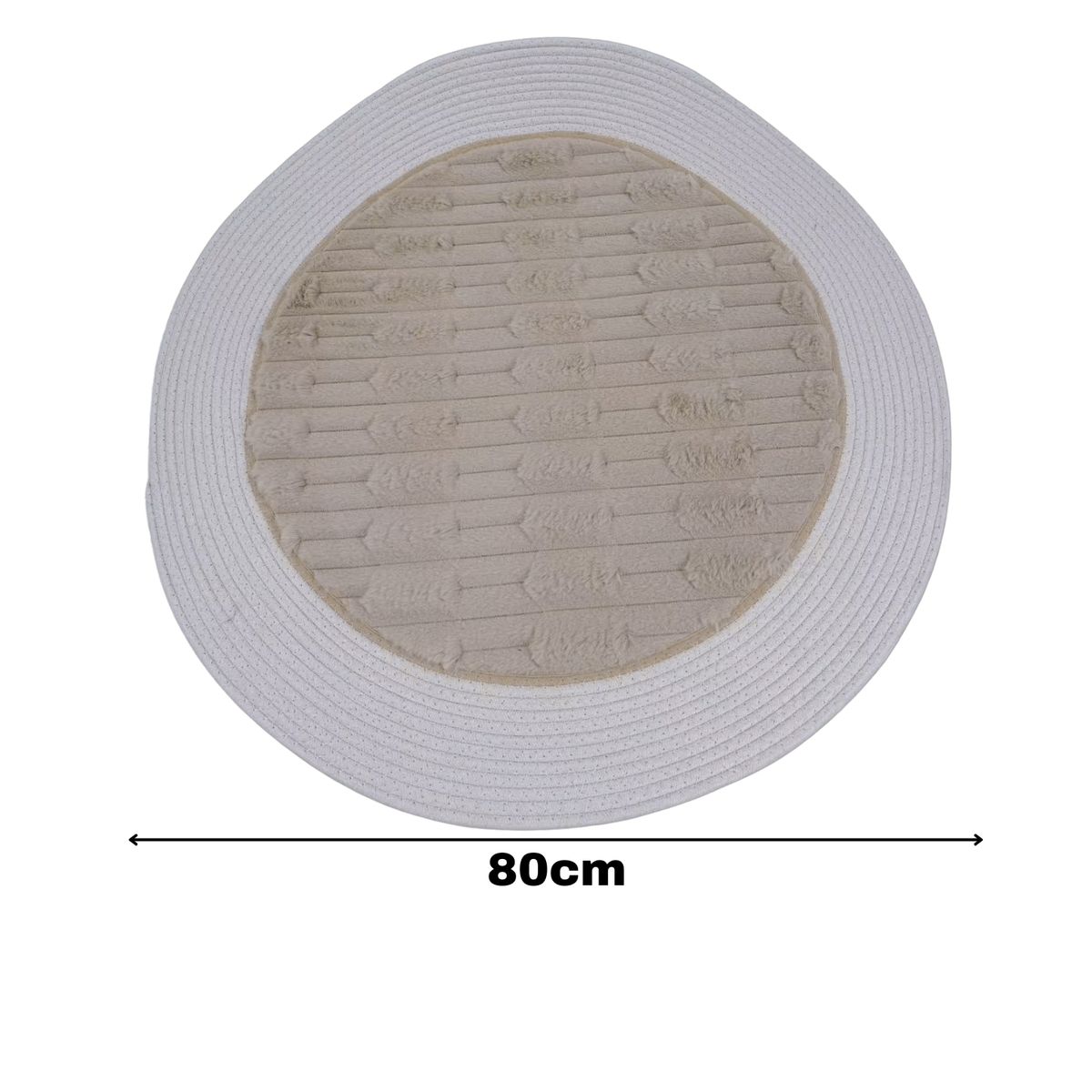 HOMESTAR - Alfombra Redonda Gris 80 cm