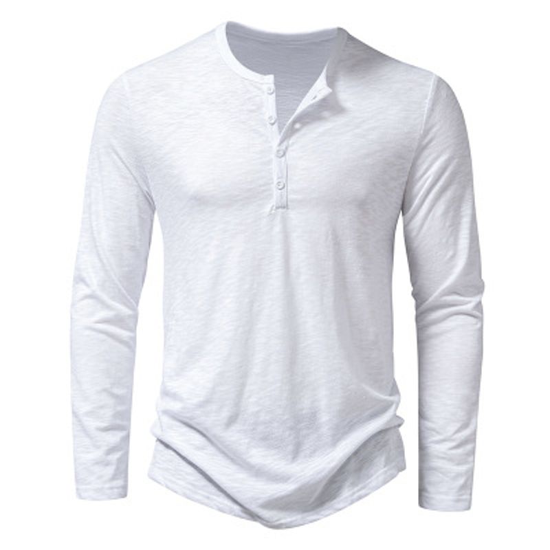 BLWOENS - Polera de manga larga para hombres - Blanco