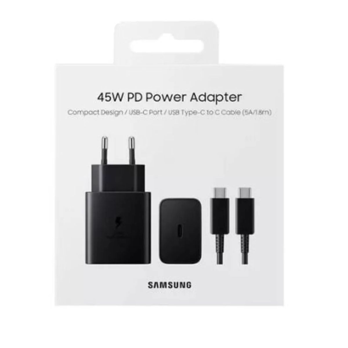 SAMSUNG - Cargador Samsung 45w Carga Súper Rápida Cable Usb-C