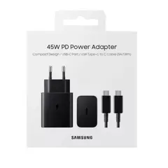 SAMSUNG - Cargador 45w Carga Súper Rápida Cable Usb-C.