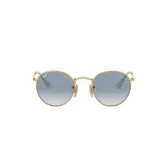 RAY BAN - Lentes de Sol RB3447 Round Metal Legend  Dorado Azul Claro.