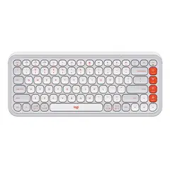 LOGITECH - Teclado Pop Icon Keys Bluetooth multidispositivo Blanco
