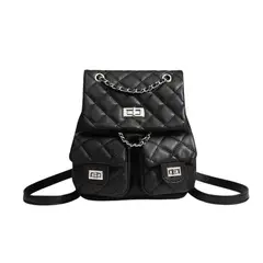 CRUSEC - Cartera De Cuero Pu Tipo Mochila Urbana Elegante Para Dama
