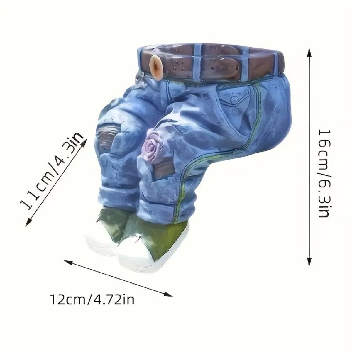 CRUSEC - Maceta Decorativa Pantalones Jeans Flores Adorno Jardín…