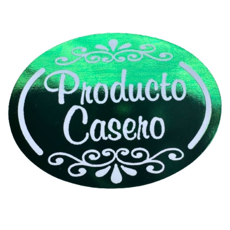 GENERICO - Sticker Producto Casero Verde 100un
