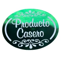 GENERICO - Sticker Producto Casero Verde 100un