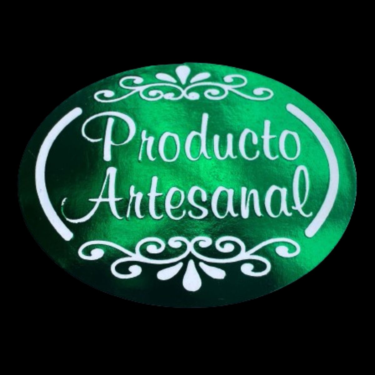 GENERICO - Sticker Producto Artesanal Verde 100un