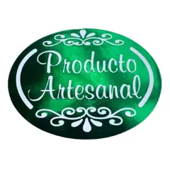 GENERICO - Sticker Producto Artesanal Verde 100un