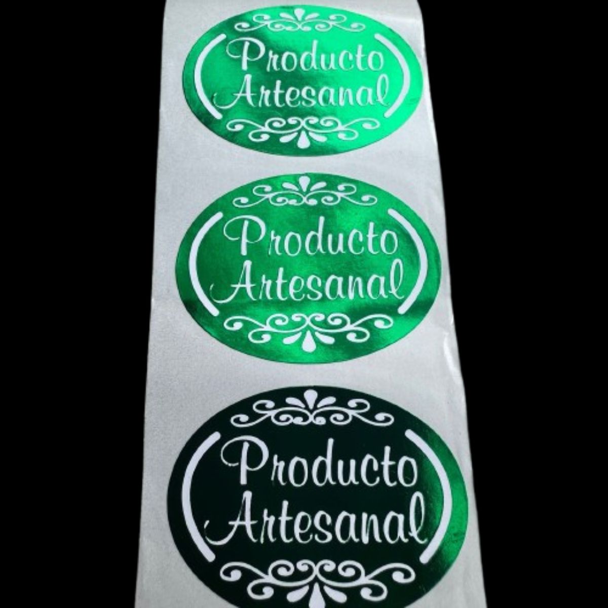 GENERICO - Sticker Producto Artesanal Verde 100un
