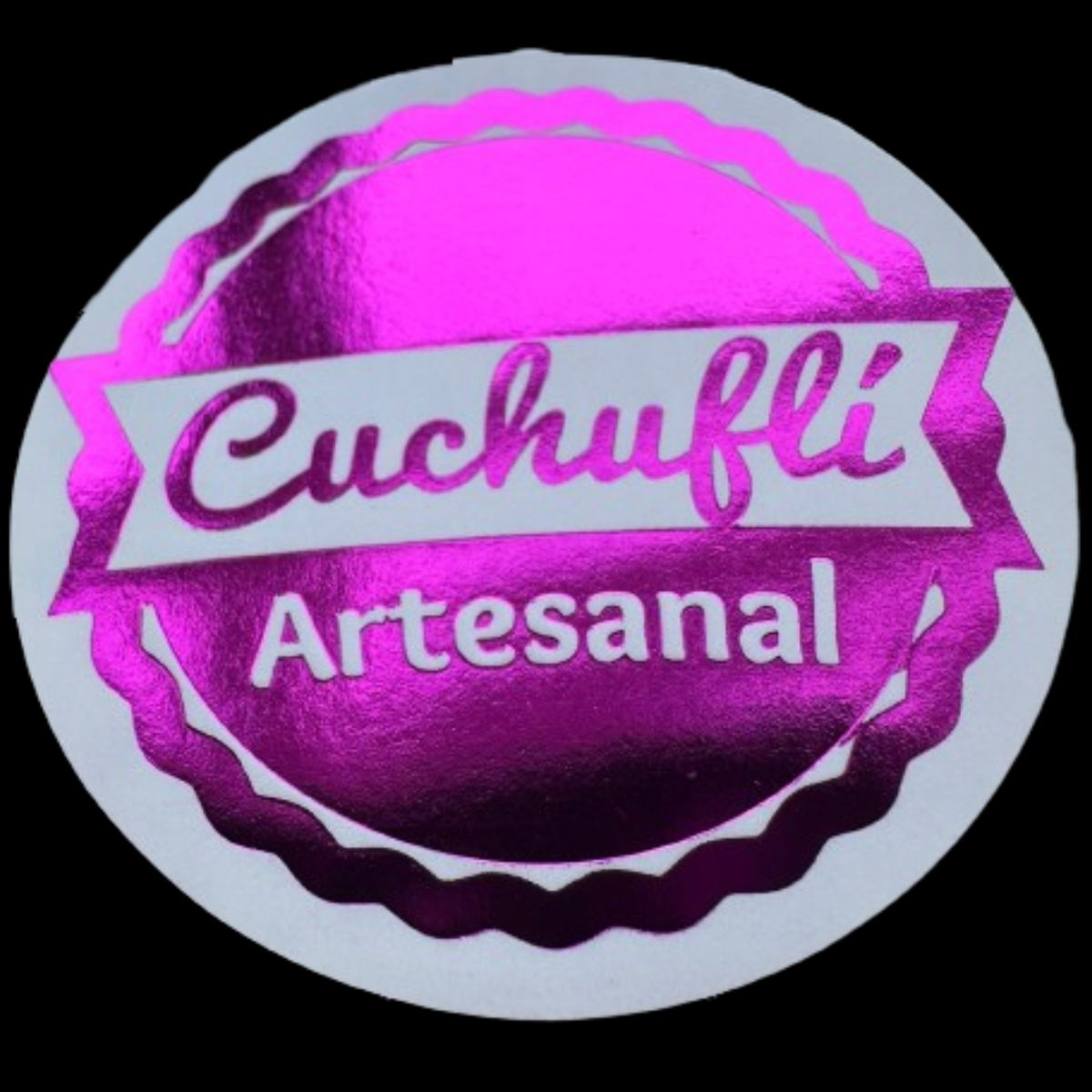 GENERICO - Sticker Cuchufli Artesanal Fucsia 38mm 100un