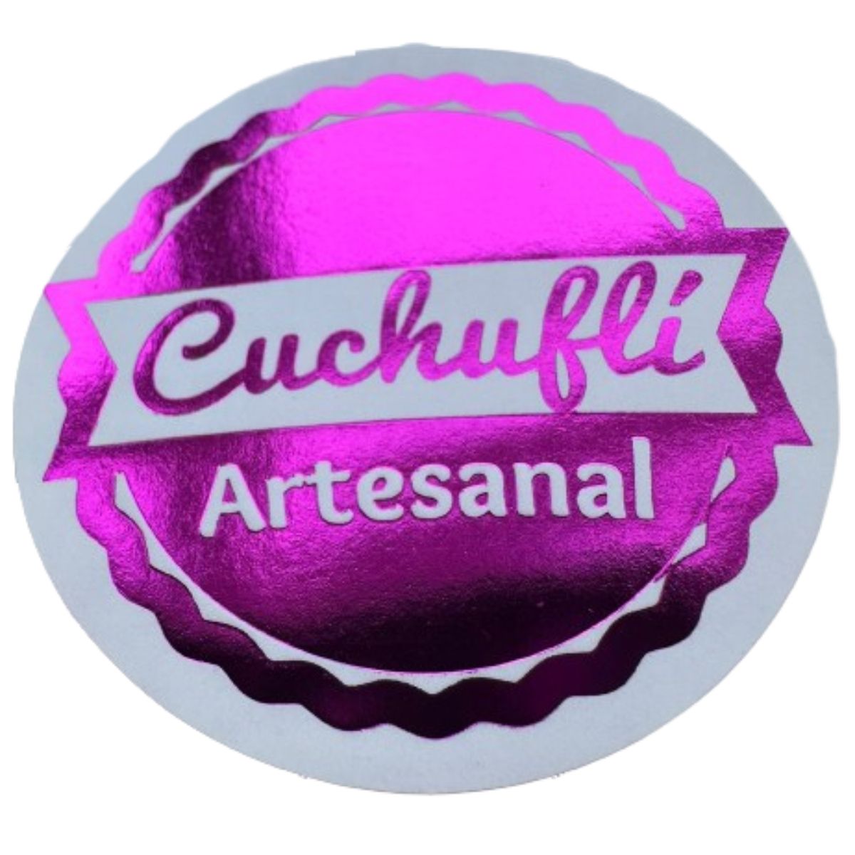 GENERICO - Sticker Cuchufli Artesanal Fucsia 38mm 100un