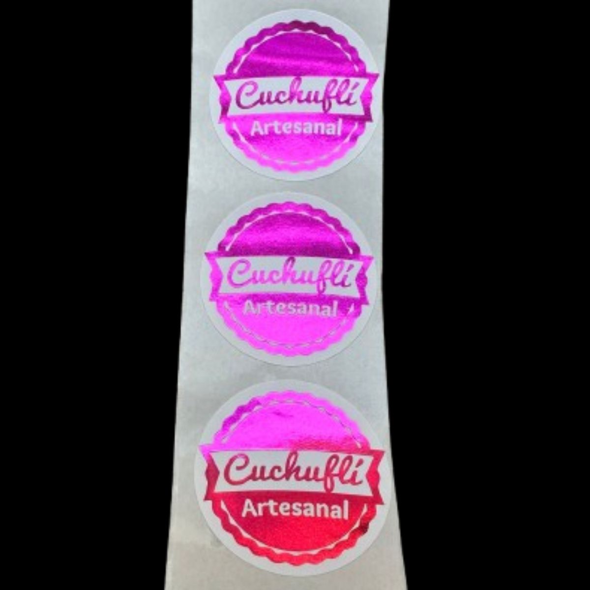 GENERICO - Sticker Cuchufli Artesanal Fucsia 38mm 100un