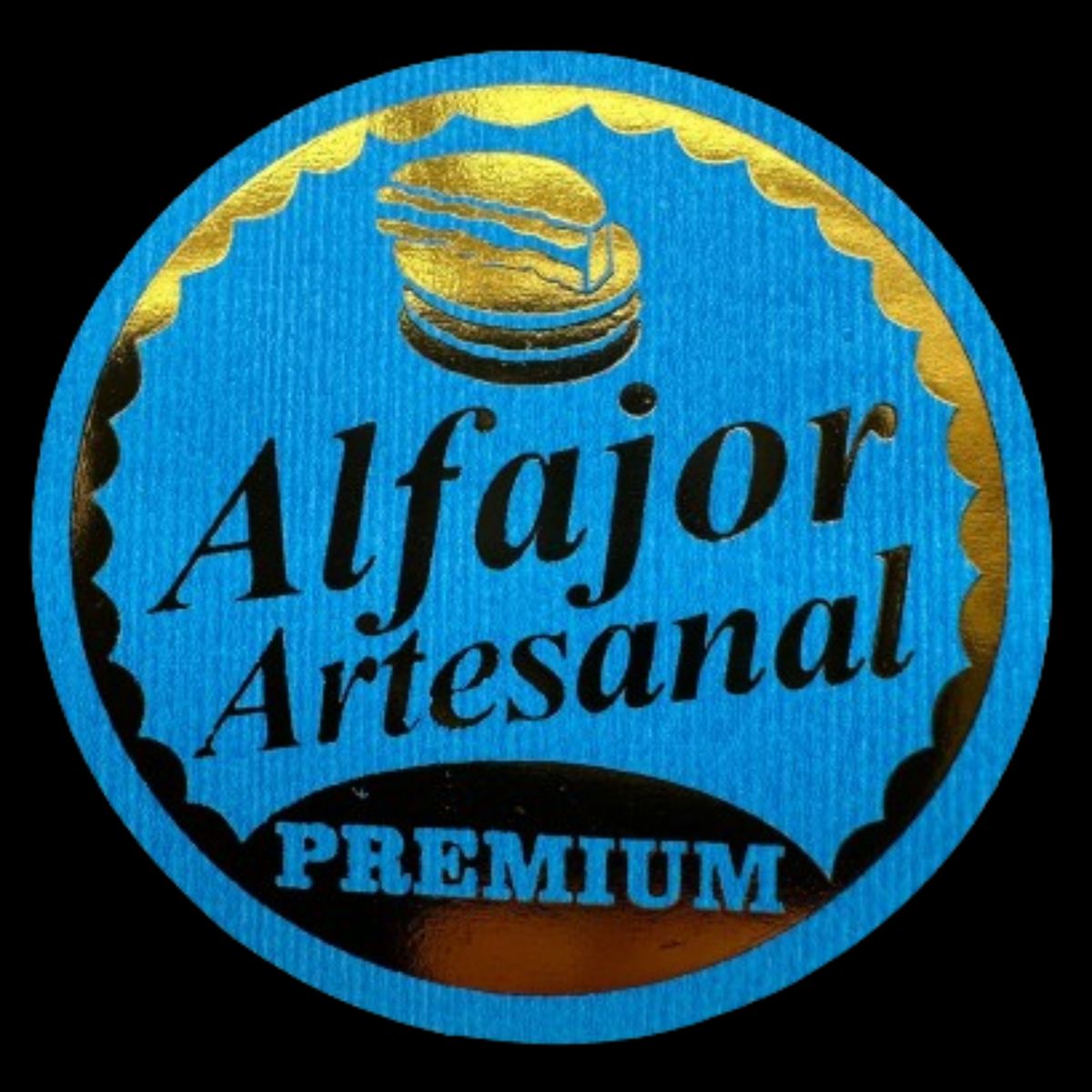 Sticker Alfajor Celeste 38mm 100un, marca GENERICO - Foto Principal