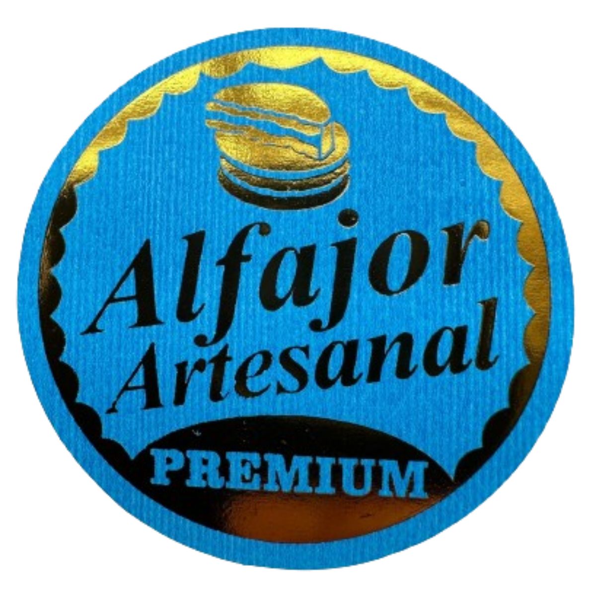 Sticker Alfajor Celeste 38mm 100un, marca GENERICO - Foto Principal