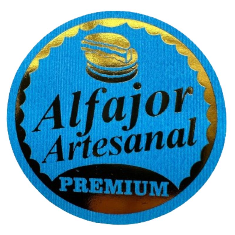 GENERICO - Sticker Alfajor Celeste 38mm 100un