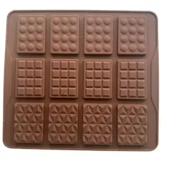 GENERICO - Molde Silicona Barritas de Chocolate 12cav.