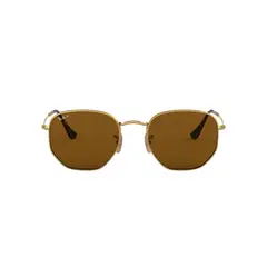 RAY BAN - Lentes de Sol RB3548 Hexagonal  Dorado Marrón Polarizados