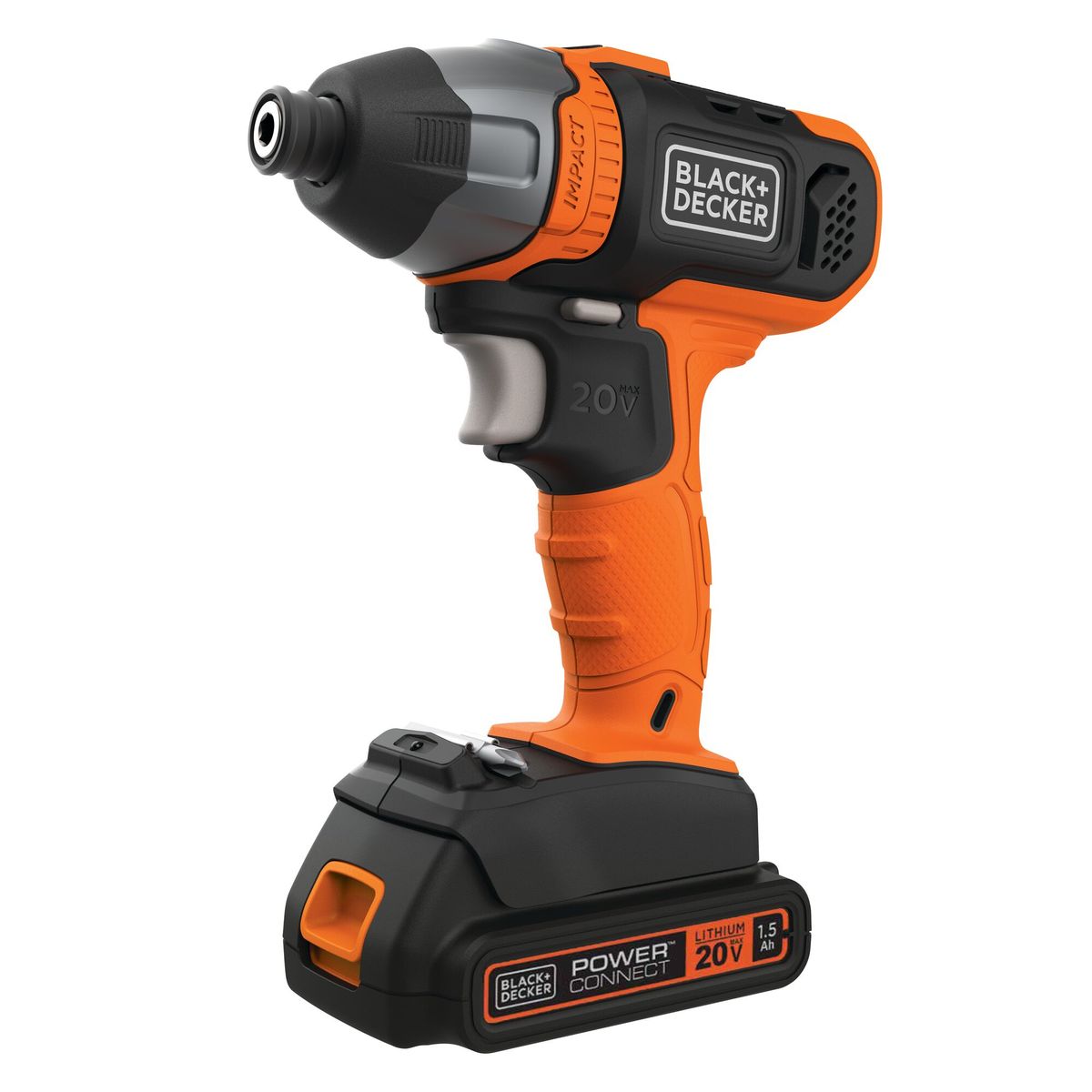 BLACK+DECKER - Atornillador de impacto 20V BLACK+DECKER BDCI20D1-B2C