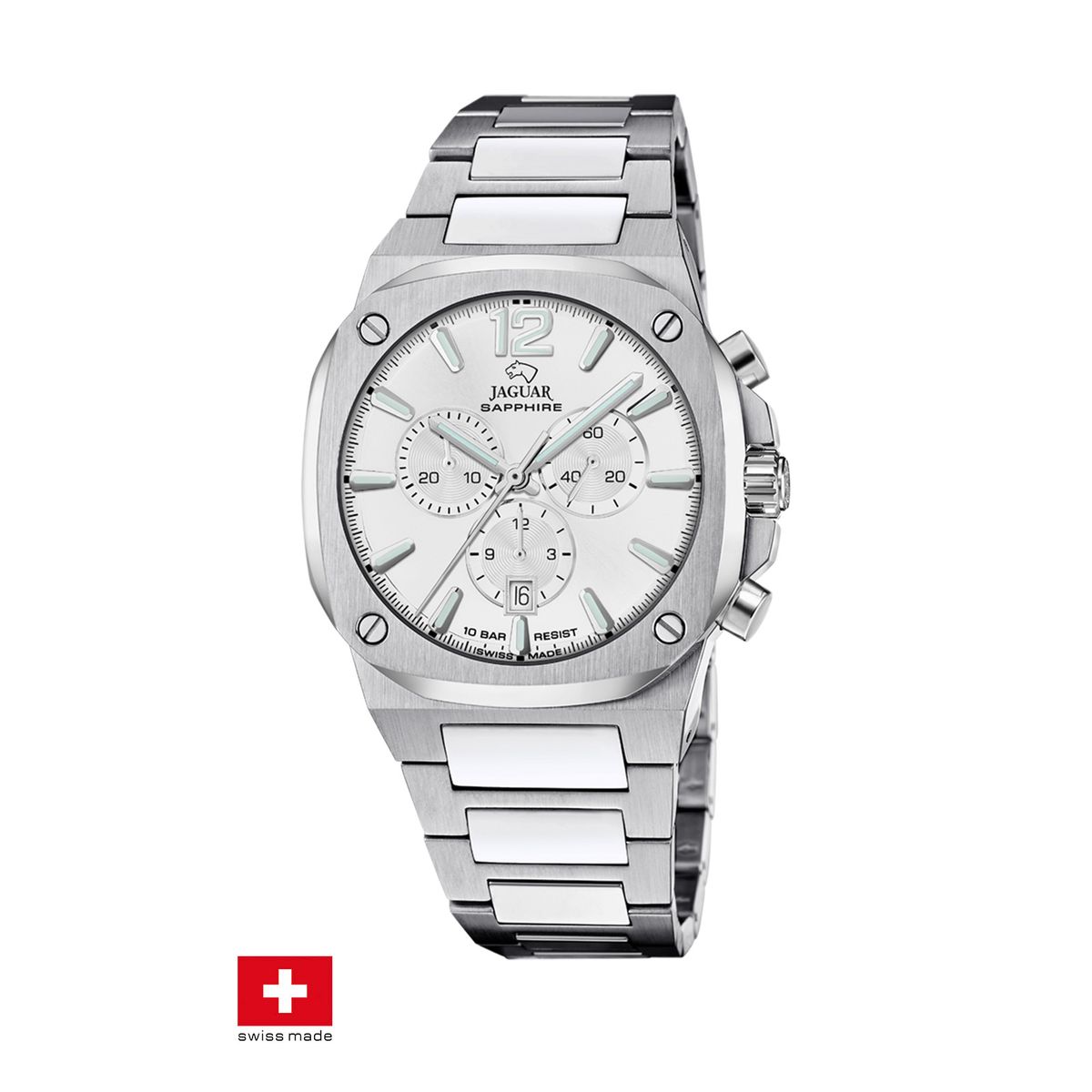 JAGUAR - Reloj J1025/4 Jaguar Swiss Plateado Hombre Rondcarre
