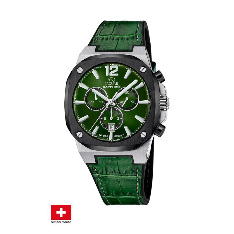 JAGUAR - Reloj J1026/3 Jaguar Swiss Verde Hombre Rondcarre