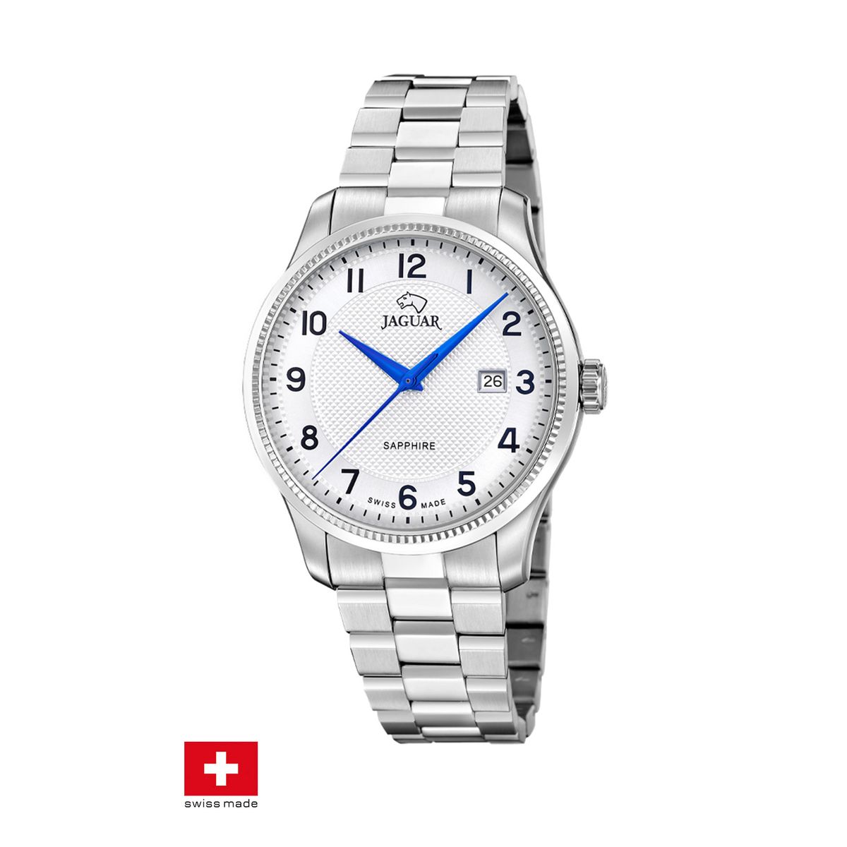 JAGUAR - Reloj J1041/1 Jaguar Swiss Plata Hombre Acamar (Ay-Kuh-Mar)