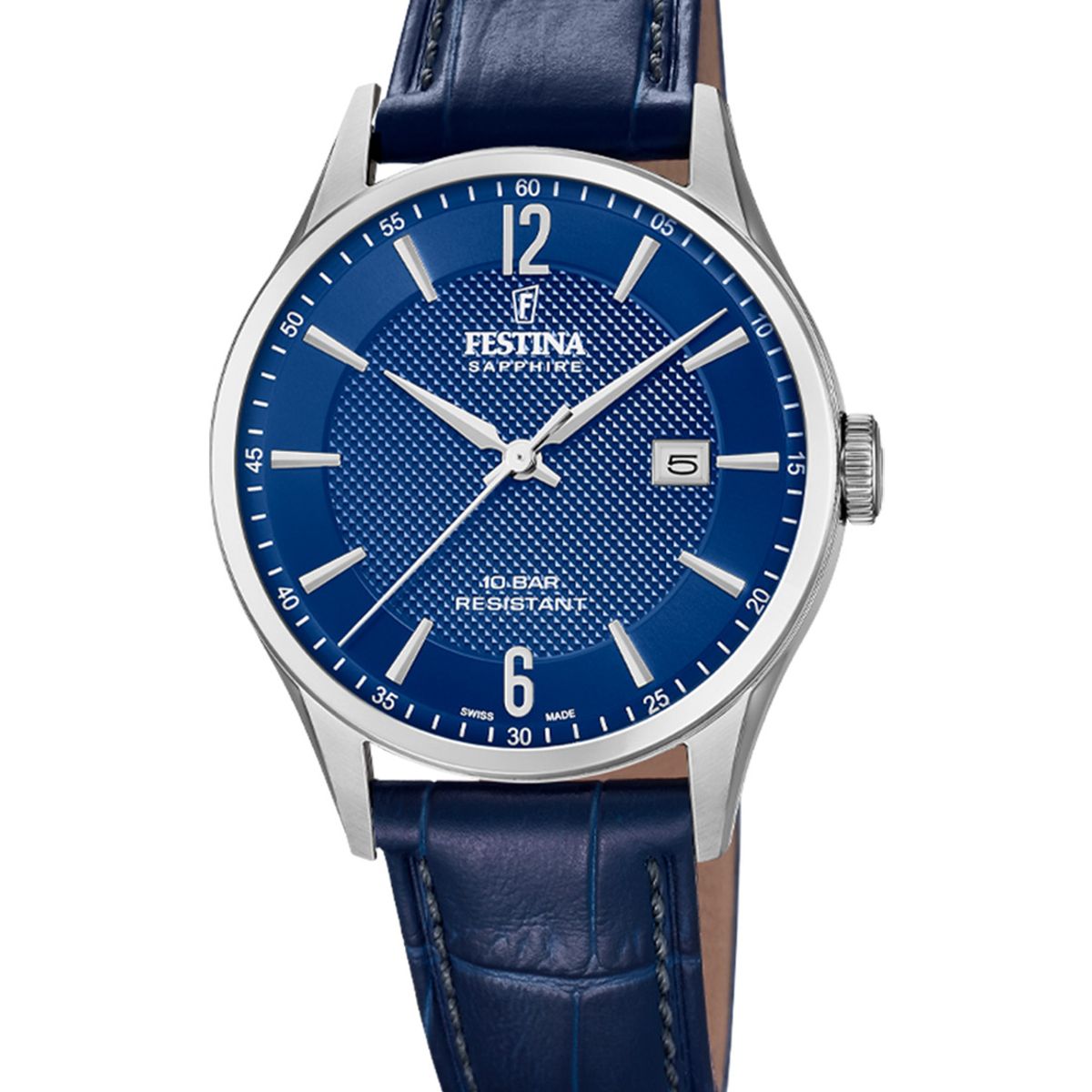 FESTINA SWISS - Reloj F20007/6 Festina Swiss Azul Hombre Correa Clasico
