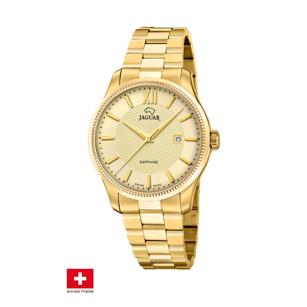 JAGUAR - Reloj J1044/2 Jaguar Swiss Dorado Hombre Acamar (Ay-Kuh-Mar)