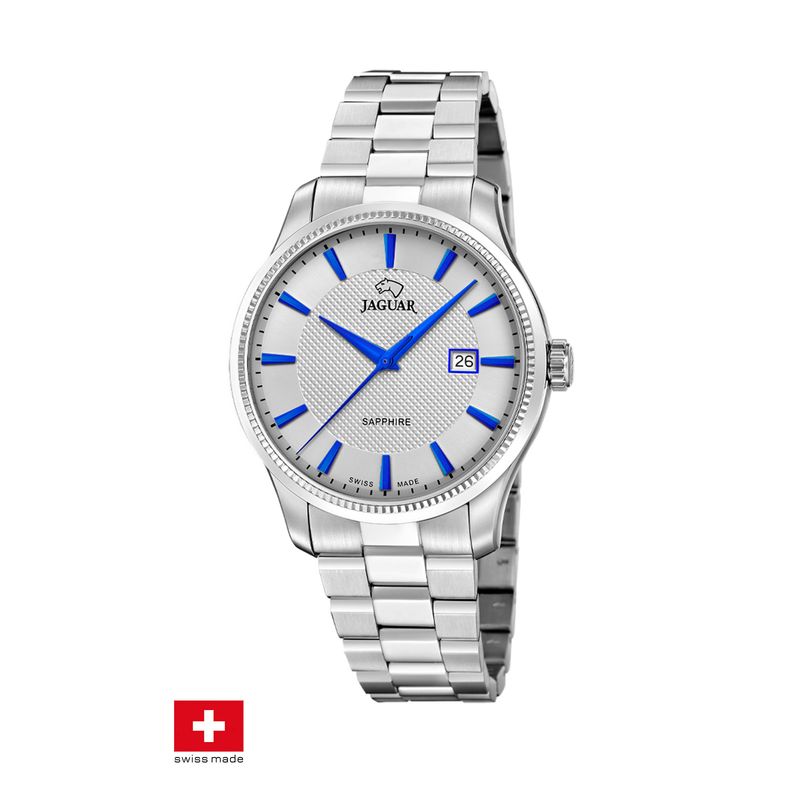 JAGUAR - Reloj J1041/2 Jaguar Swiss Plateado Hombre Acamar (Ay-Kuh-Mar)