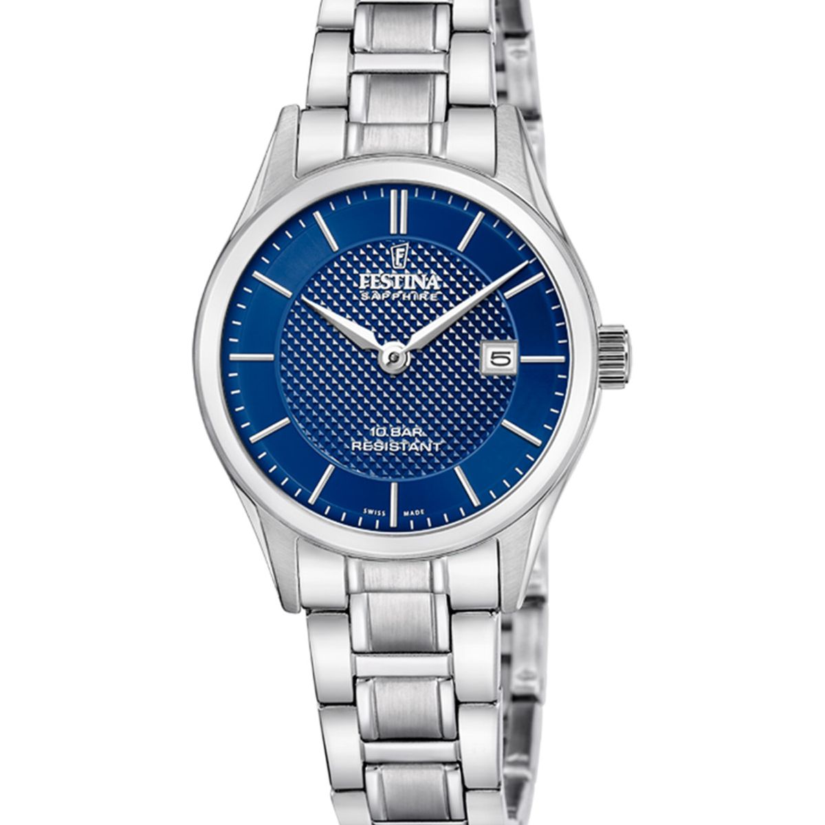 FESTINA SWISS - Reloj F20068/5 Festina Swiss Azul Mujer Acero Clasico